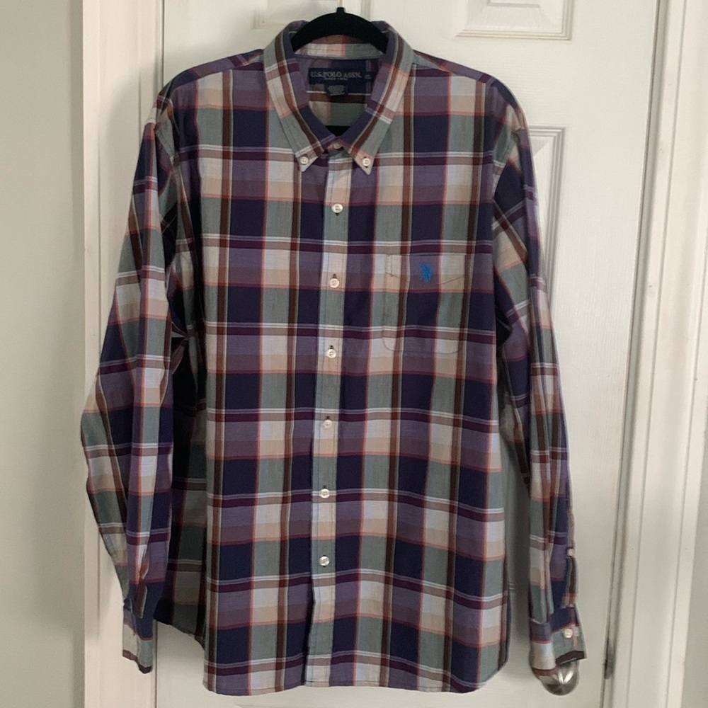 U.S. Polo Assin Plaid Men’s Shirt Size XXL #166